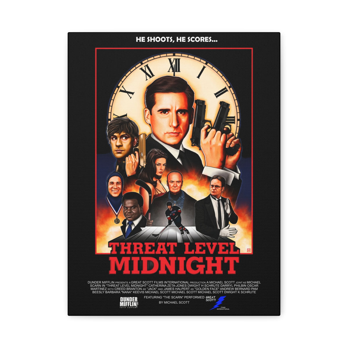 Threat Level Midnight Black Edition Canvas