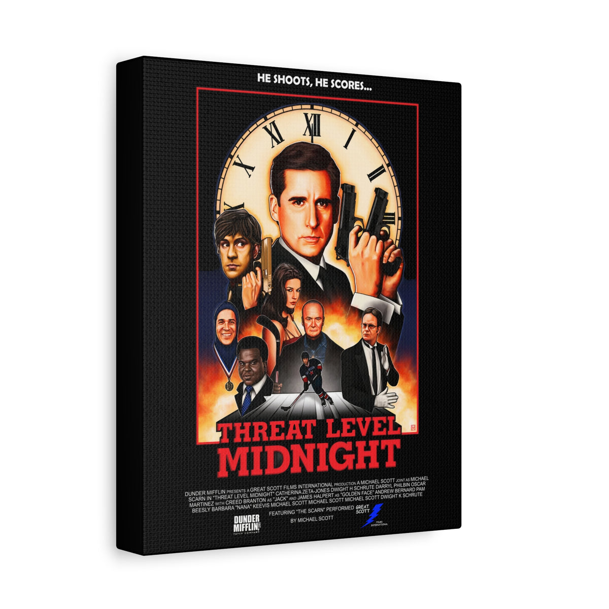 Threat Level Midnight Black Edition Canvas