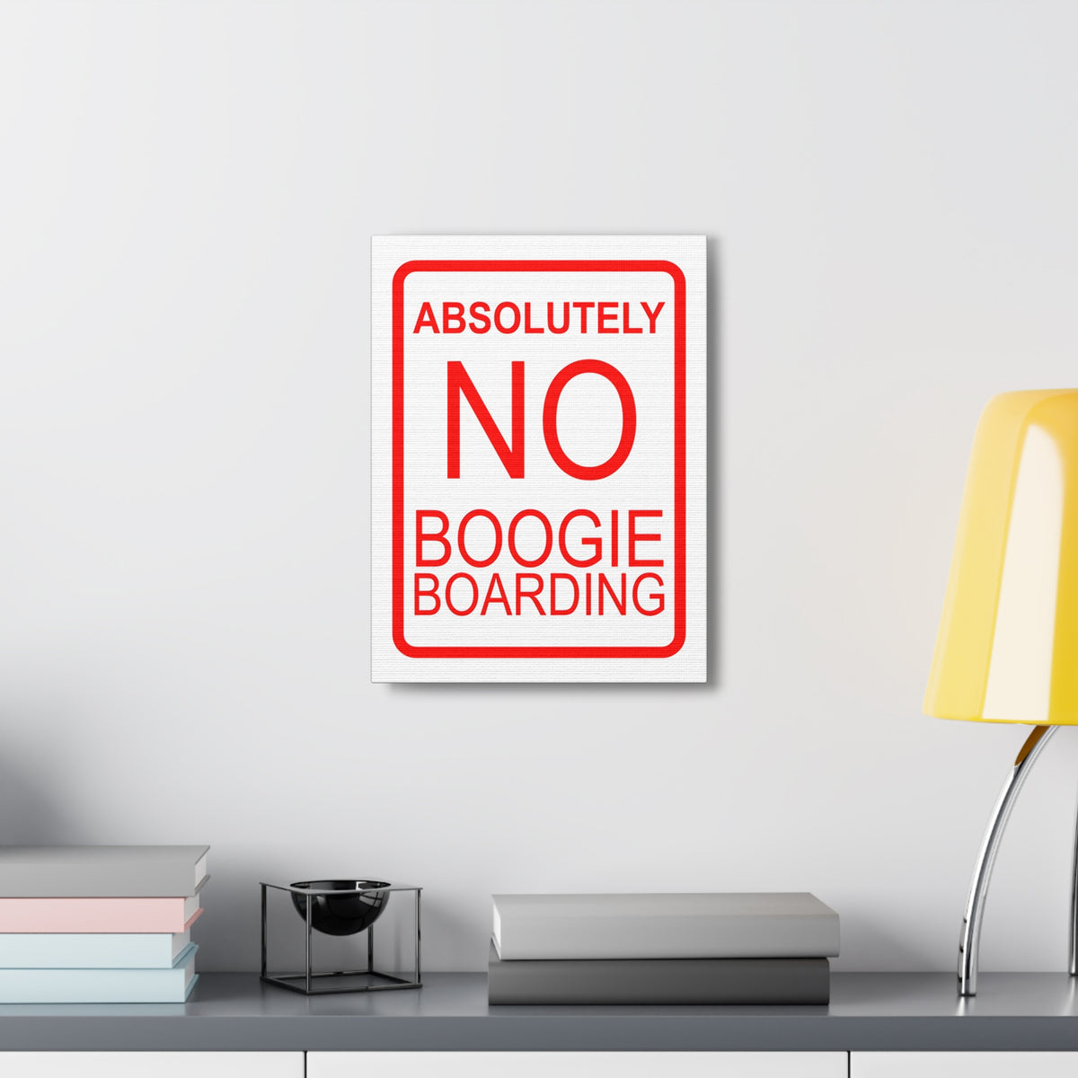 NO Boogie Boarding Canvas