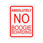 NO Boogie Boarding Poster