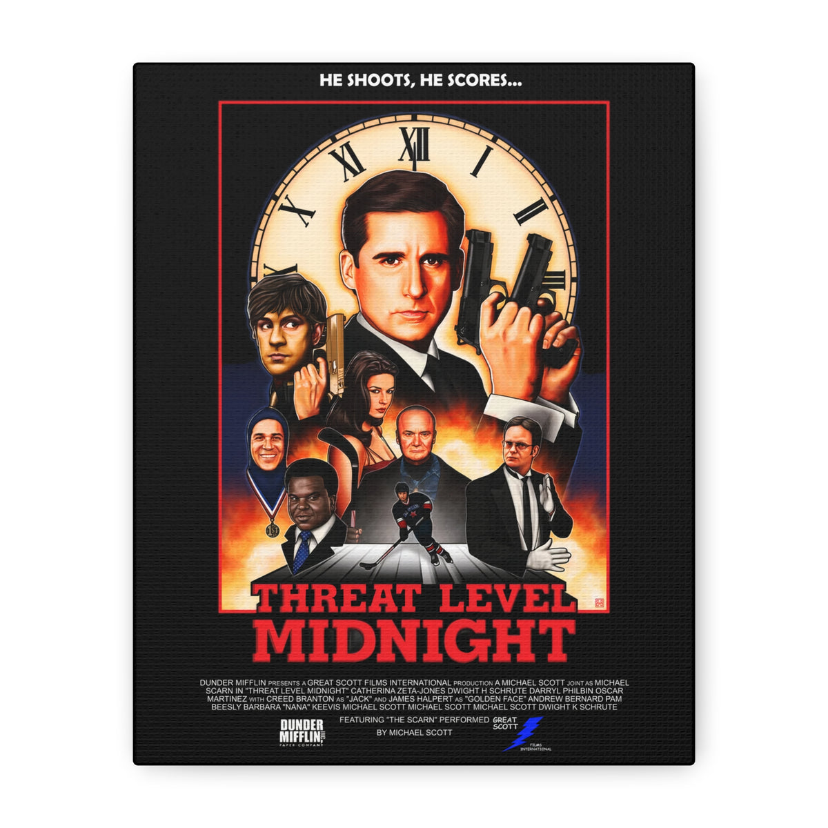 Threat Level Midnight Black Edition Canvas