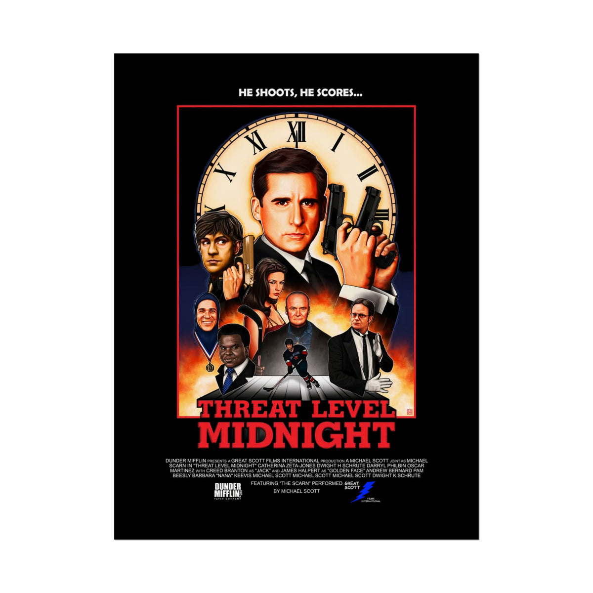 Threat Level Midnight Black Edition Poster