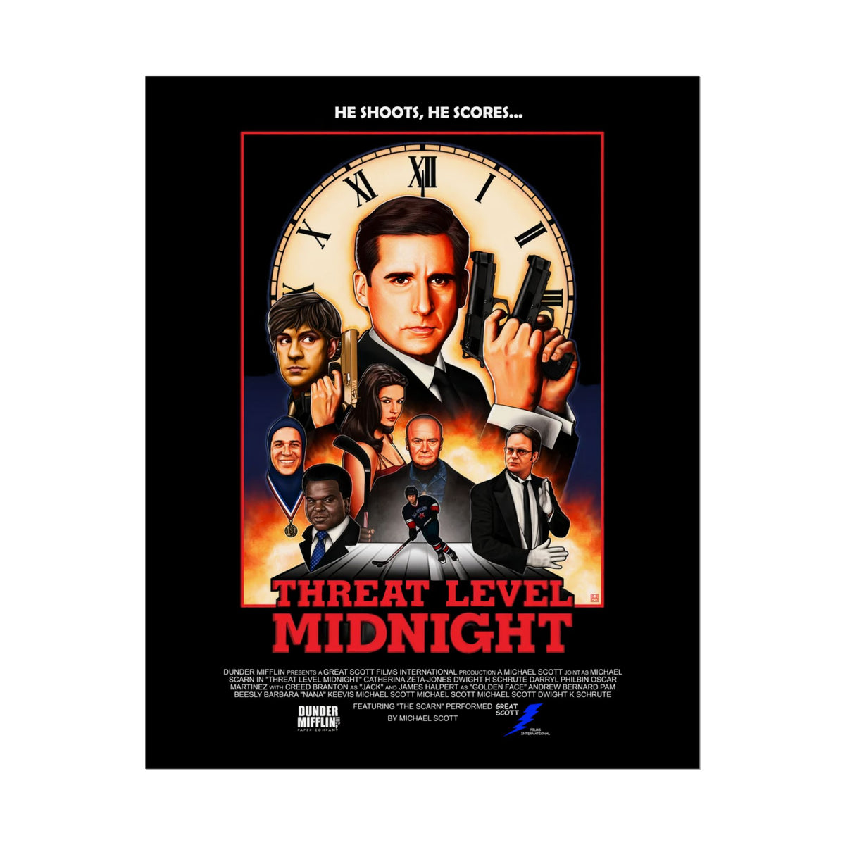 Threat Level Midnight Black Edition Poster