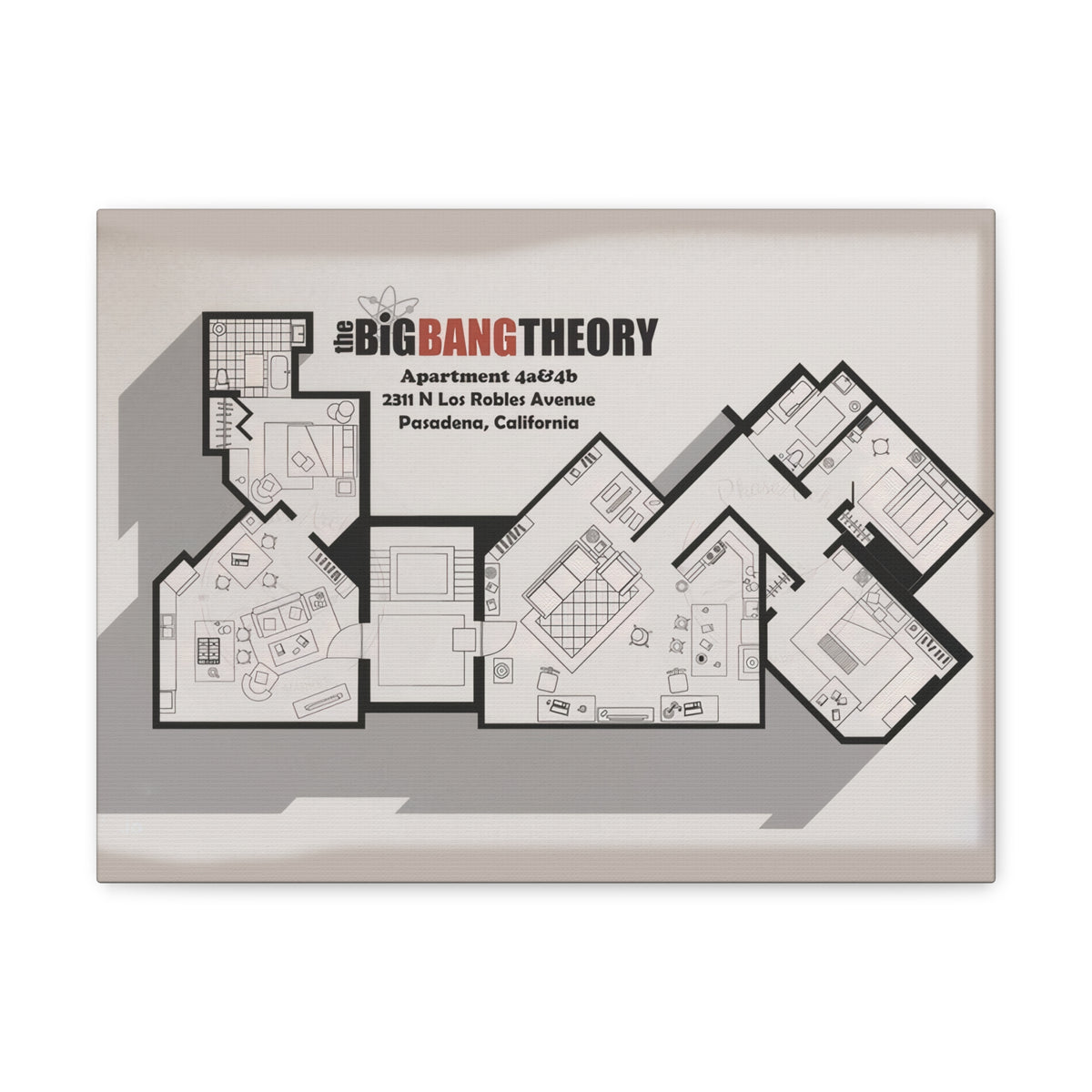 Apartment Floor Plan Canvas