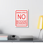 NO Boogie Boarding Canvas