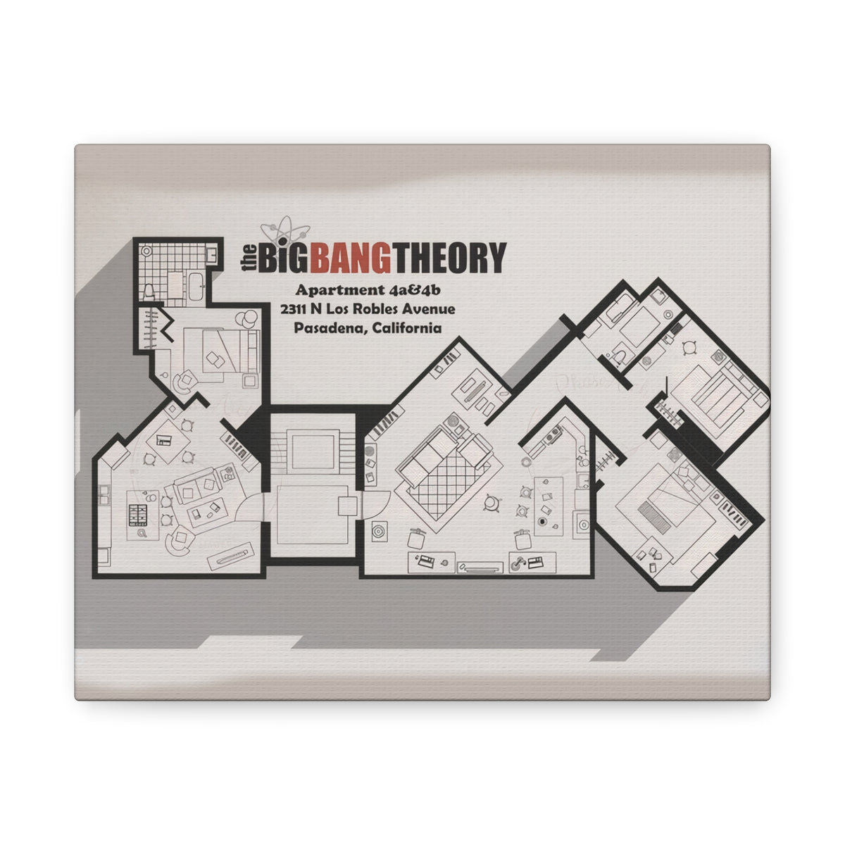 Apartment Floor Plan Canvas