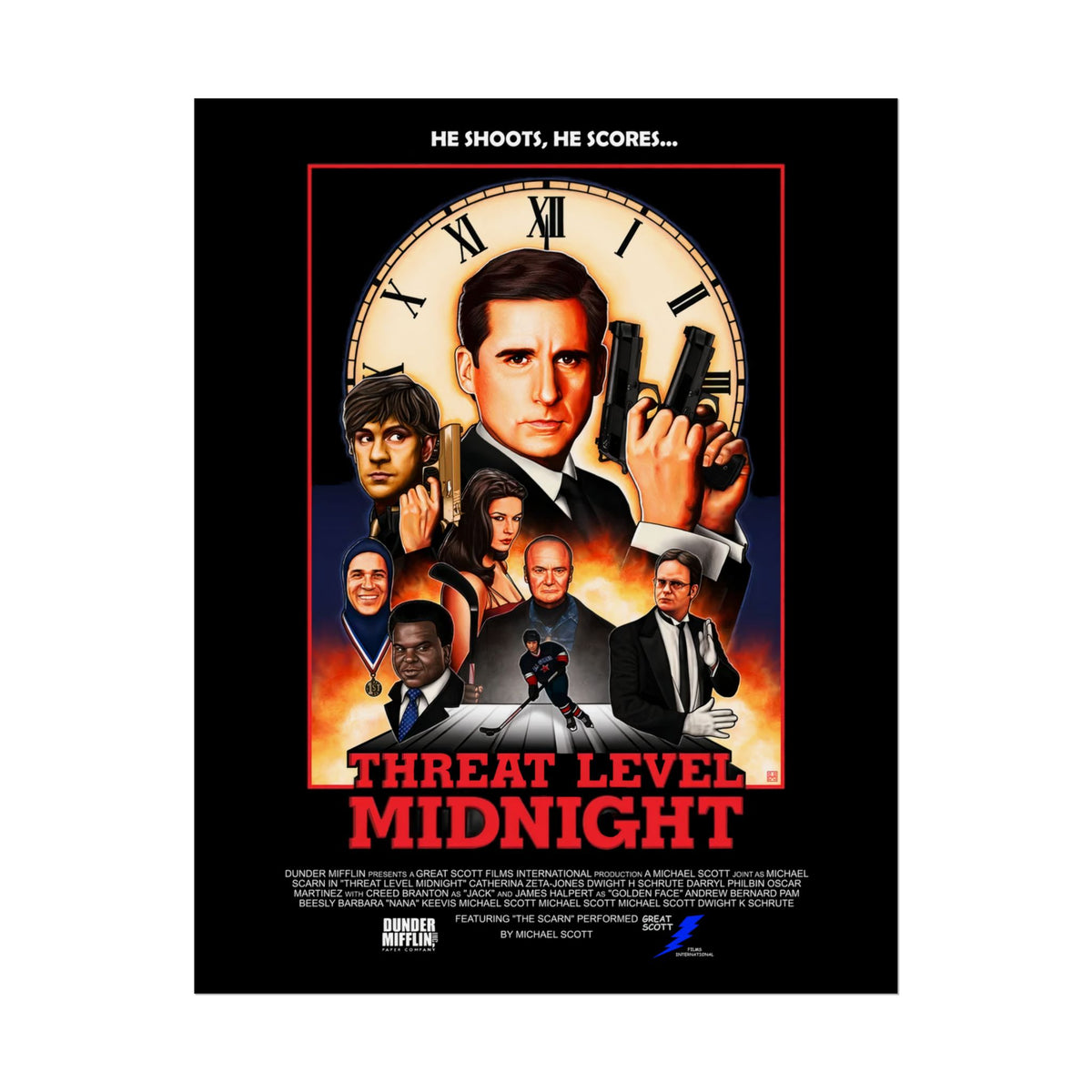 Threat Level Midnight Black Edition Poster