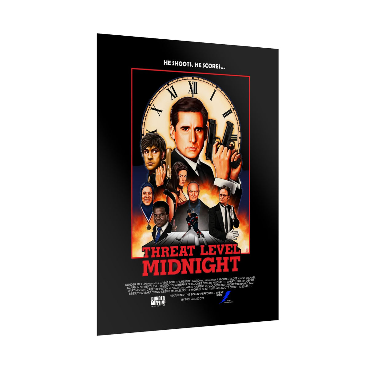 Threat Level Midnight Black Edition Poster