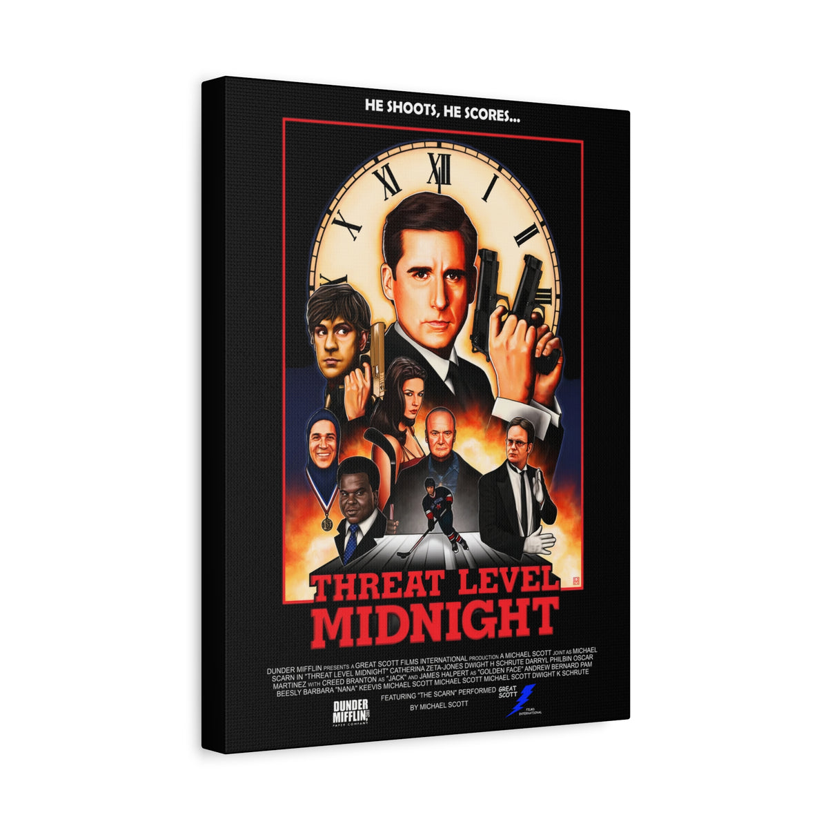 Threat Level Midnight Black Edition Canvas